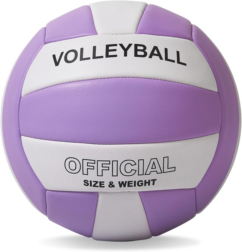 EVZOM Super Soft Volleyball Beach Volleyball Official Size 5 for Outdoor/Indoor/Pool/Gym/Training Premium Volleyballs Equipment Durability Stability Sports Ball - Image 1